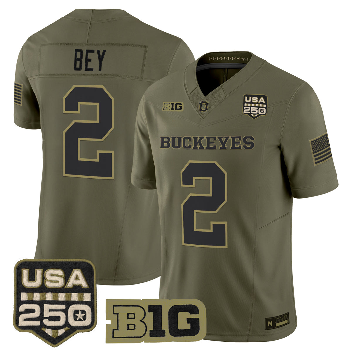 Ohio State Buckeyes 2026 Salute to Service Vapor Limited Jersey - Stitched