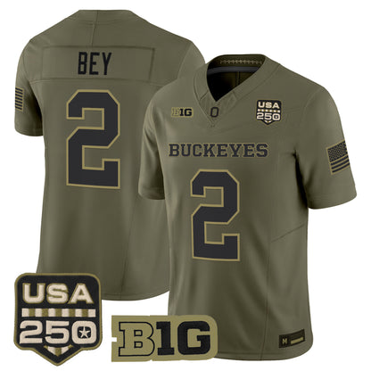 Ohio State Buckeyes 2026 Salute to Service Vapor Limited Jersey - Stitched