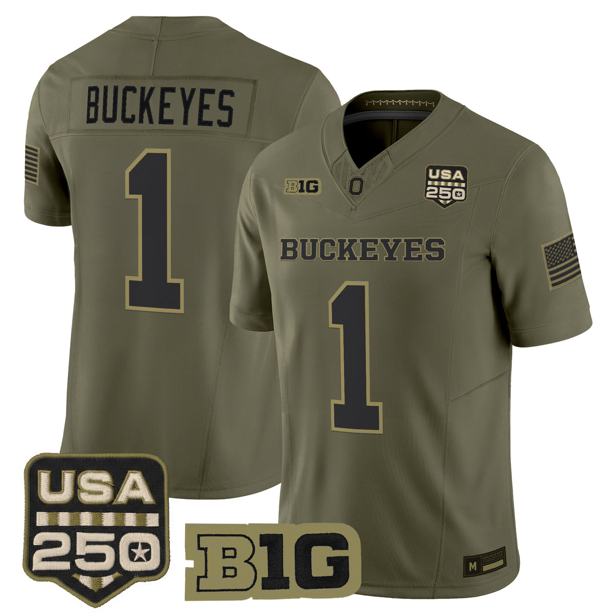 Ohio State Buckeyes 2026 Salute to Service Vapor Limited Jersey - Stitched