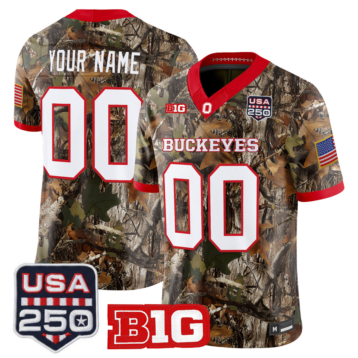 Ohio State Buckeyes 2026 Salute to Service Vapor Limited Custom Jersey - Stitched