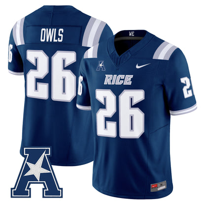  Rice Owls 2026 Vapor Limited Jersey -Stitched