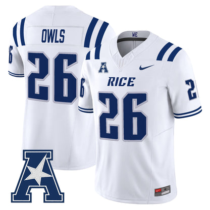  Rice Owls 2026 Vapor Limited Jersey -Stitched