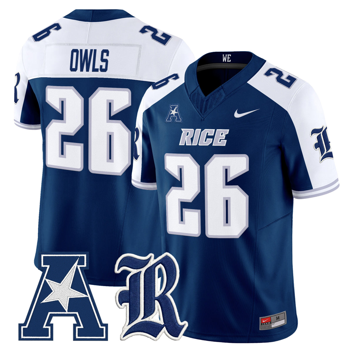  Rice Owls 2026 Vapor Limited Jersey -Stitched
