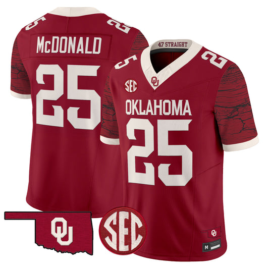  Oklahoma Sooners Rough Rider Vapor Limited Jersey -Stitched
