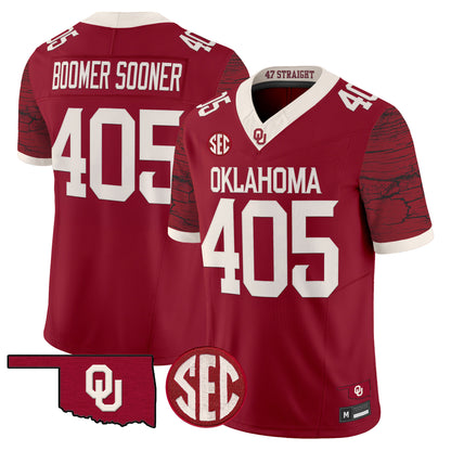 Oklahoma Sooners Rough Rider Vapor Limited Jersey -Stitched