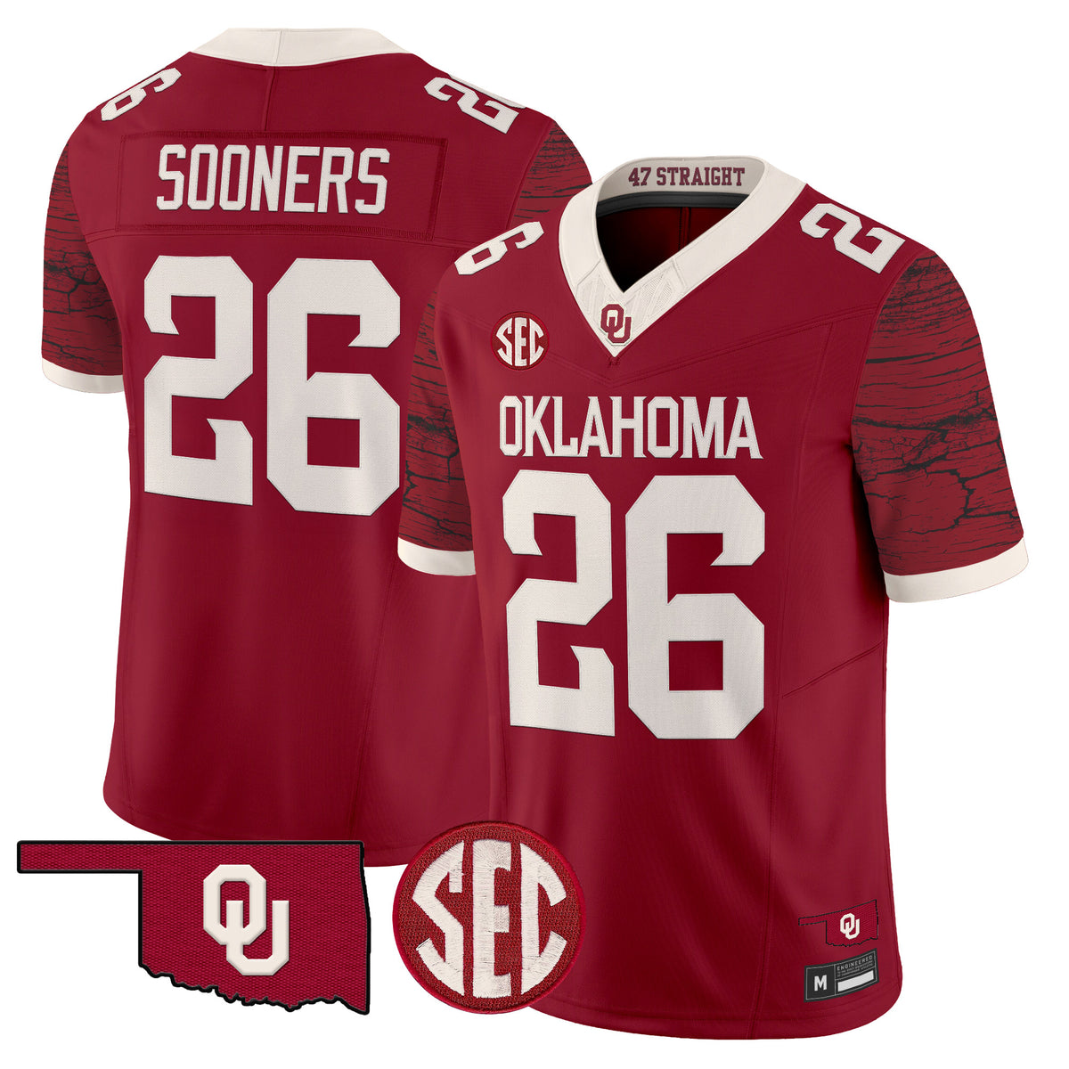  Oklahoma Sooners Rough Rider Vapor Limited Jersey -Stitched