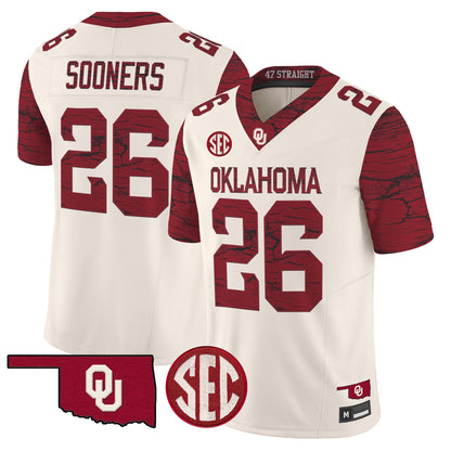  Oklahoma Sooners Rough Rider Vapor Limited Jersey -Stitched