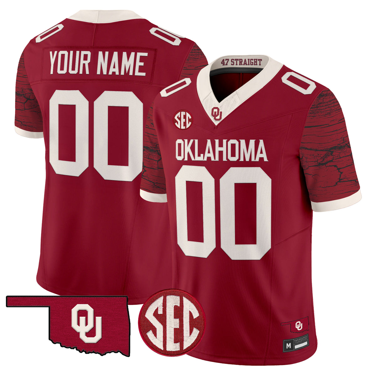 Oklahoma Sooners Rough Rider Vapor Limited Custom Jersey -Stitched