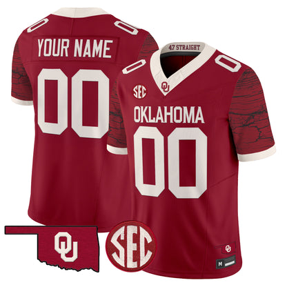 Oklahoma Sooners Rough Rider Vapor Limited Custom Jersey -Stitched