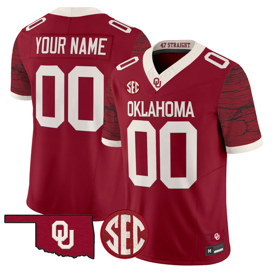Oklahoma Sooners Rough Rider Vapor Limited Custom Jersey -Stitched
