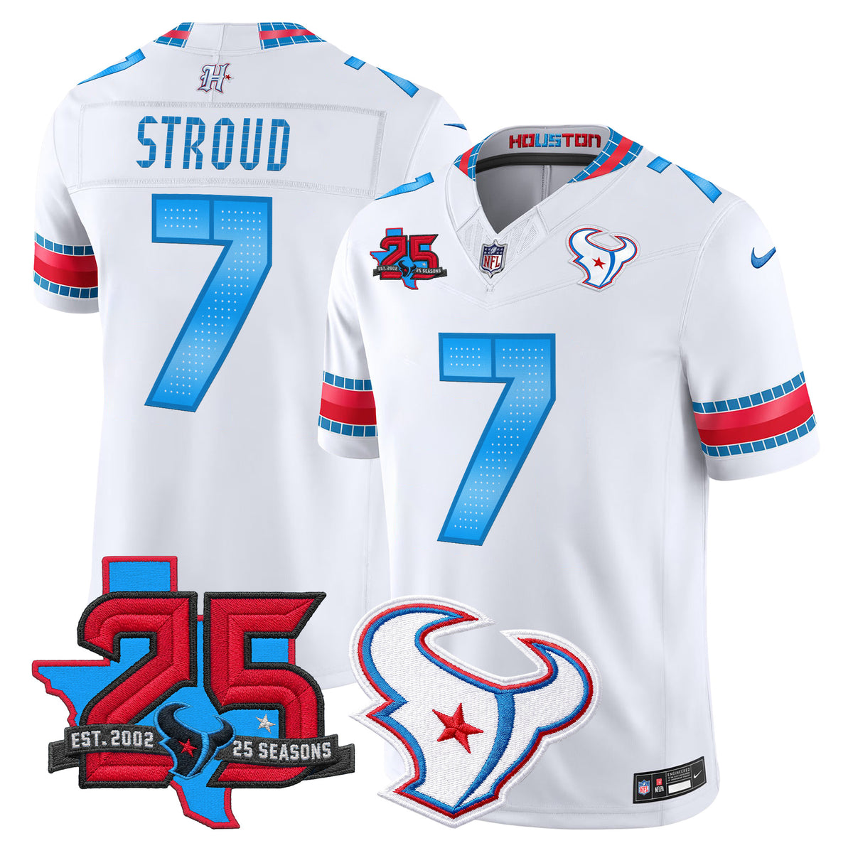 Men's Houston Texans 2026 "Rivalries" Vapor Limited Jersey - 25th Year Anniversary Patch - All Stitched