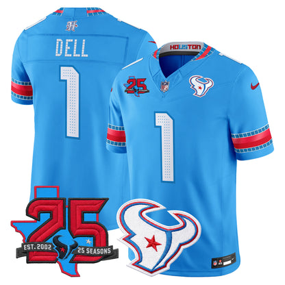 Men's Houston Texans 2026 "Rivalries" Vapor Limited Jersey - 25th Year Anniversary Patch - All Stitched