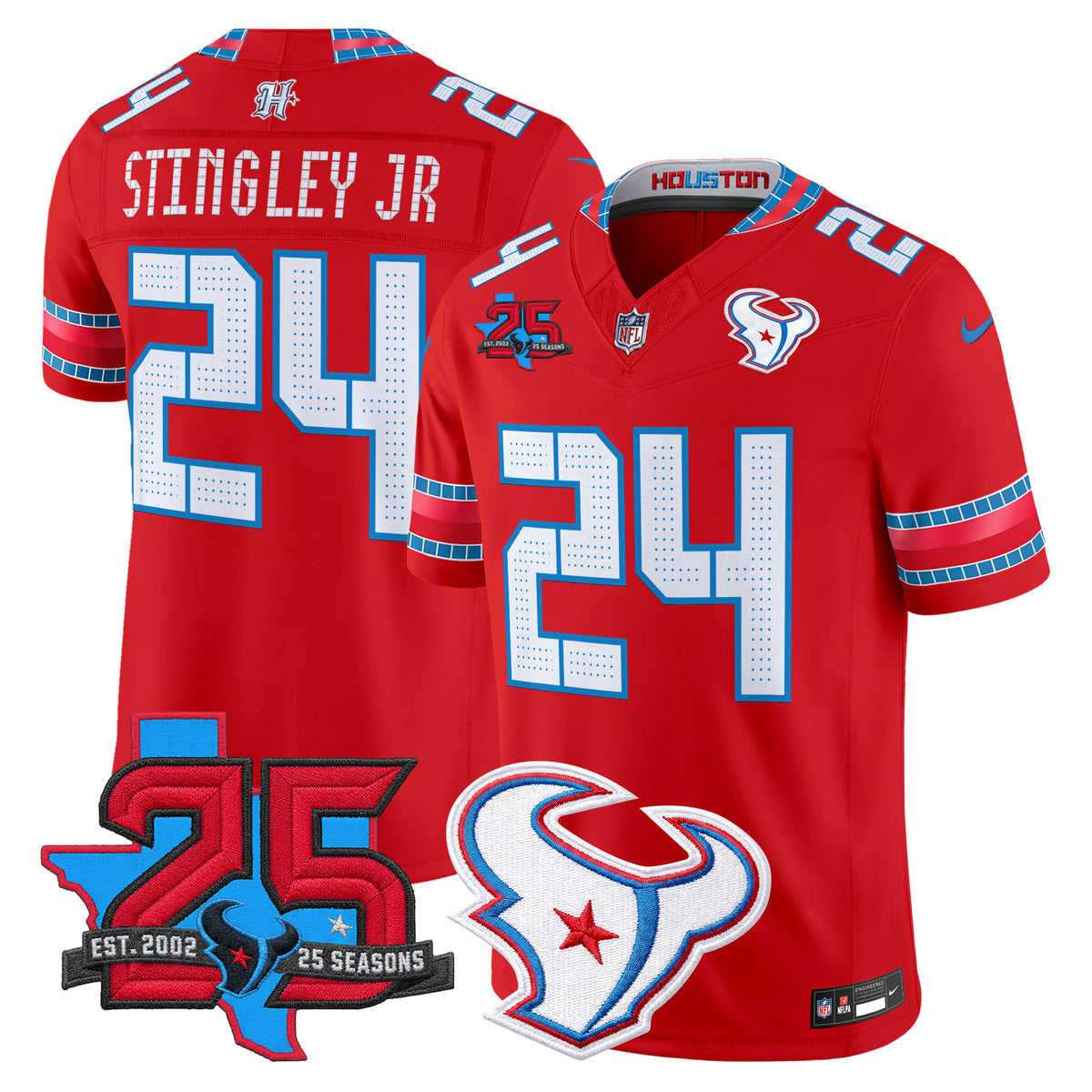 Men's Houston Texans 2026 "Rivalries" Vapor Limited Jersey - 25th Year Anniversary Patch - All Stitched