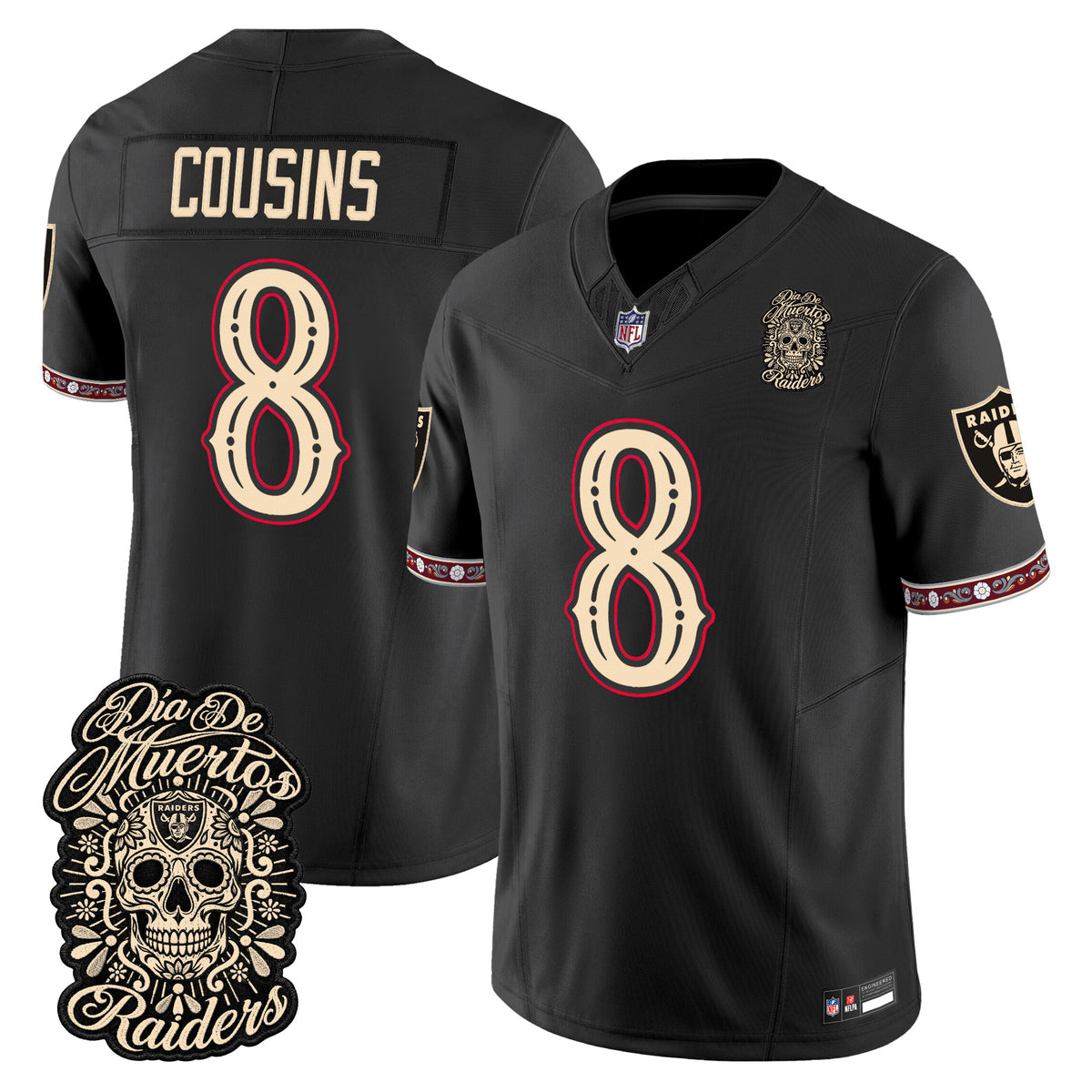 Las Vegas Raiders Día de los Muertos Vapor Limited Jersey - Stitched