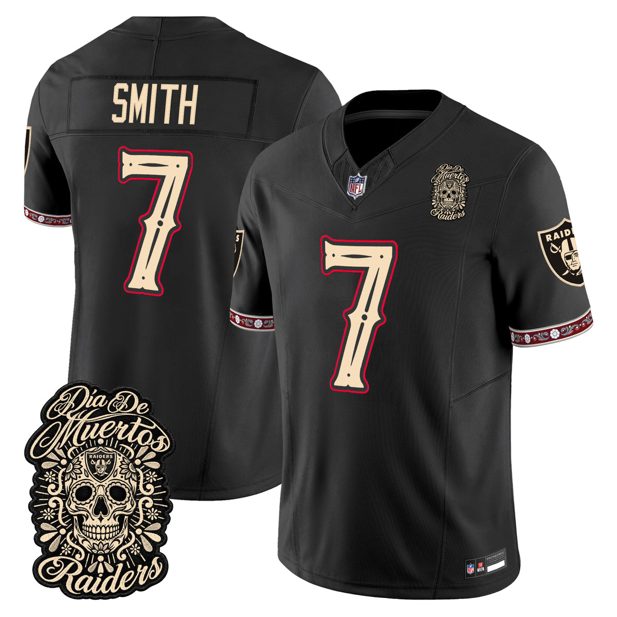 Las Vegas Raiders Día de los Muertos Vapor Limited Jersey - Stitched