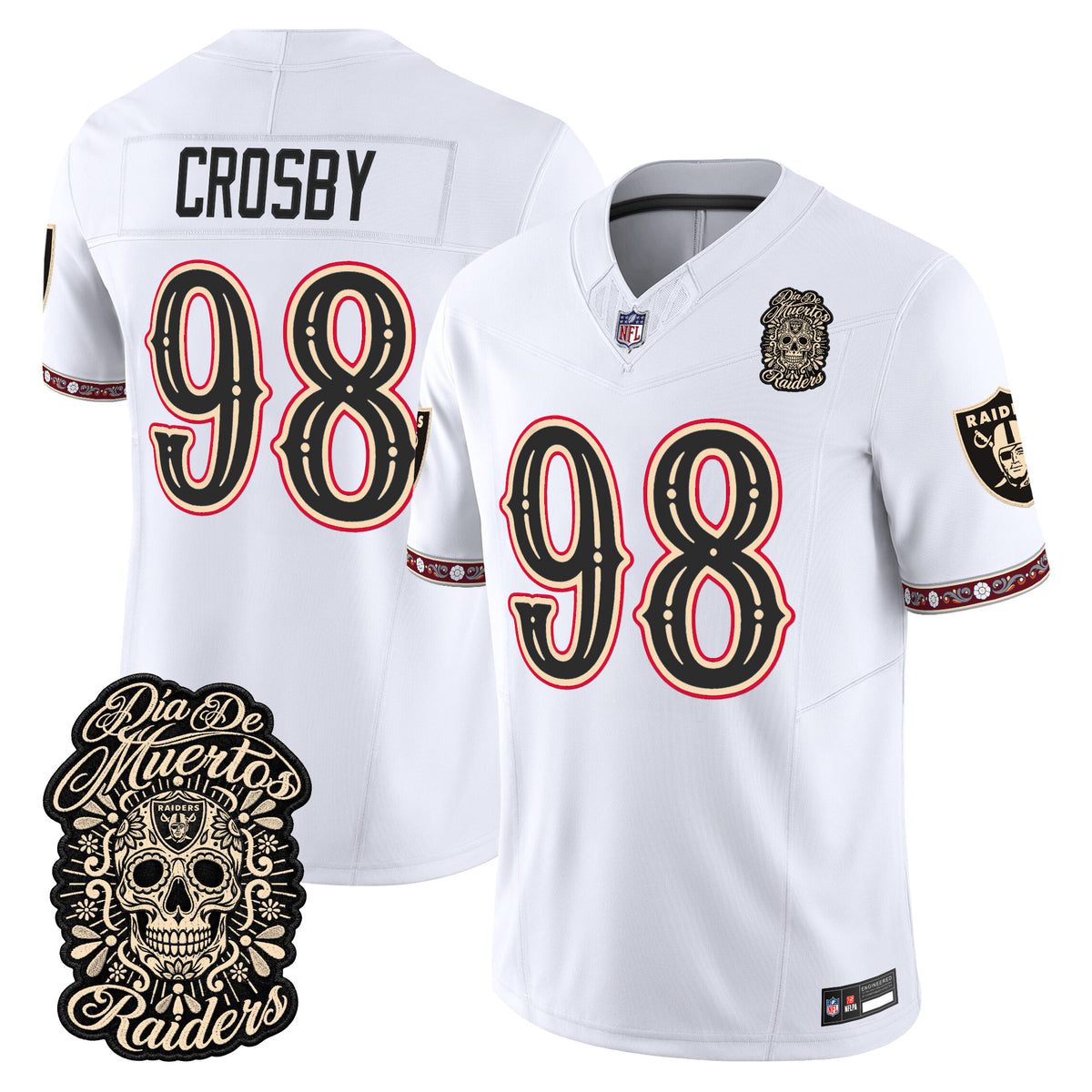 Las Vegas Raiders Día de los Muertos Vapor Limited Jersey - Stitched