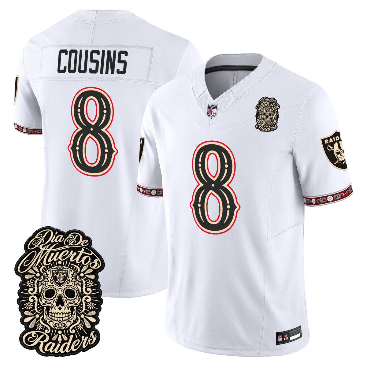 Las Vegas Raiders Día de los Muertos Vapor Limited Jersey - Stitched