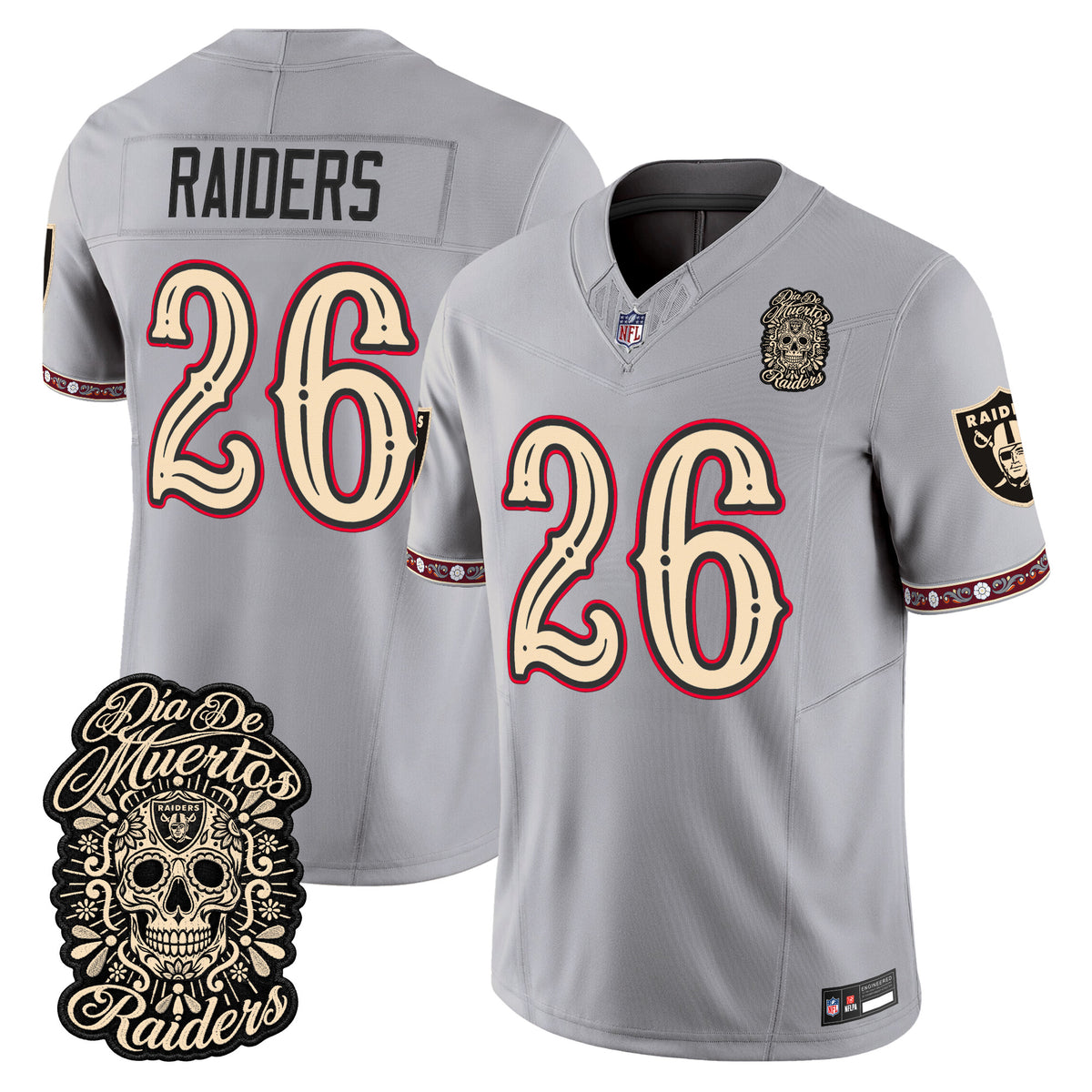 Las Vegas Raiders Día de los Muertos Vapor Limited Jersey - Stitched