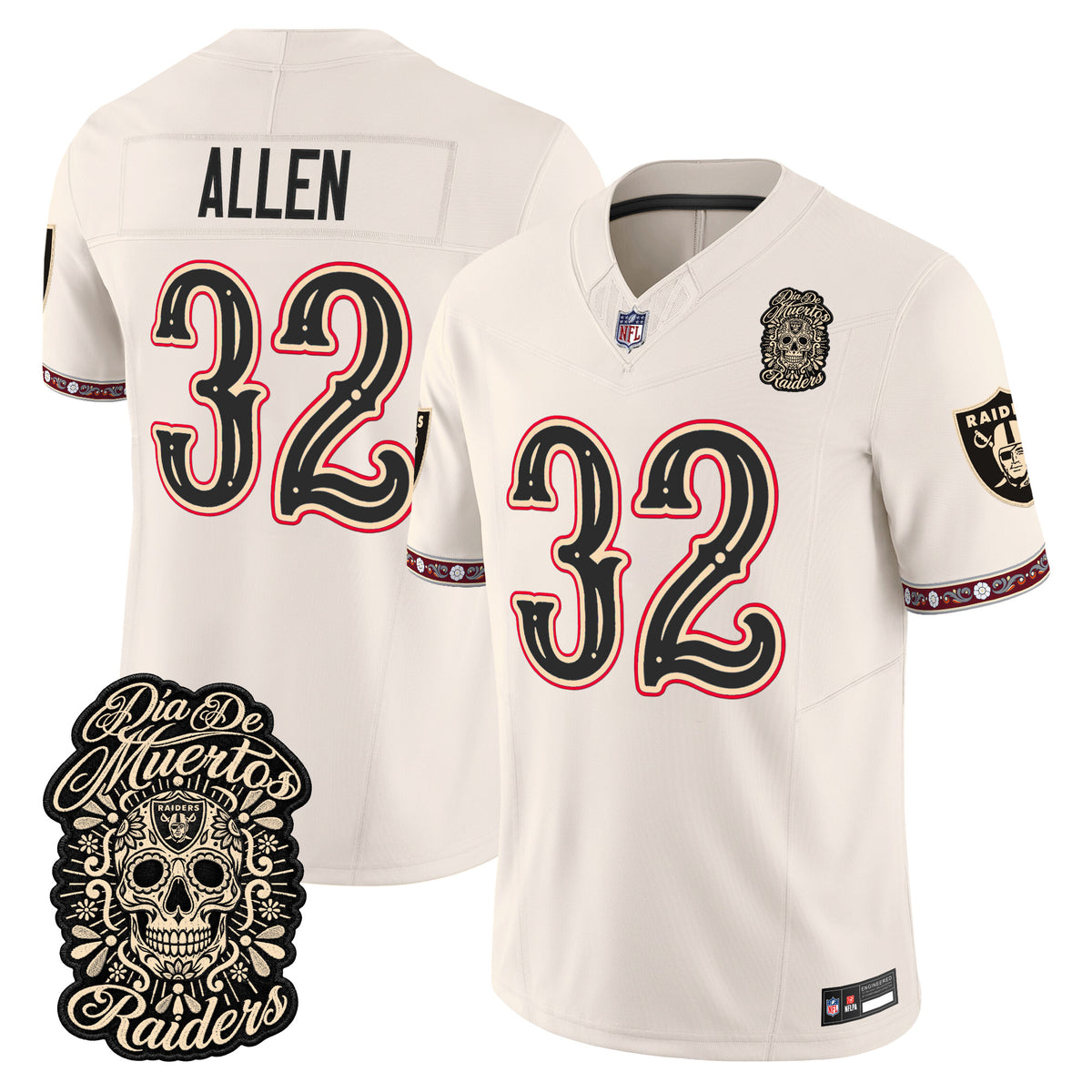 Las Vegas Raiders Día de los Muertos Vapor Limited Jersey - Stitched