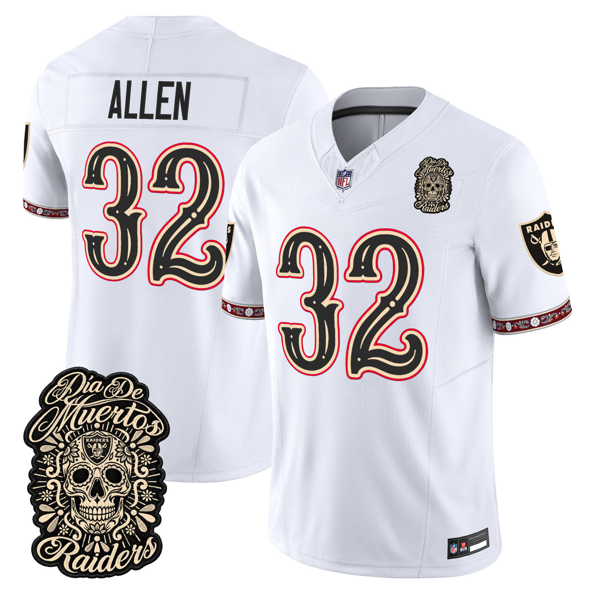 Las Vegas Raiders Día de los Muertos Vapor Limited Jersey - Stitched