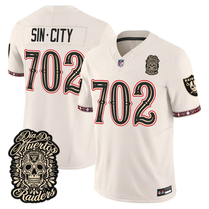 Las Vegas Raiders Día de los Muertos Vapor Limited Jersey - Stitched