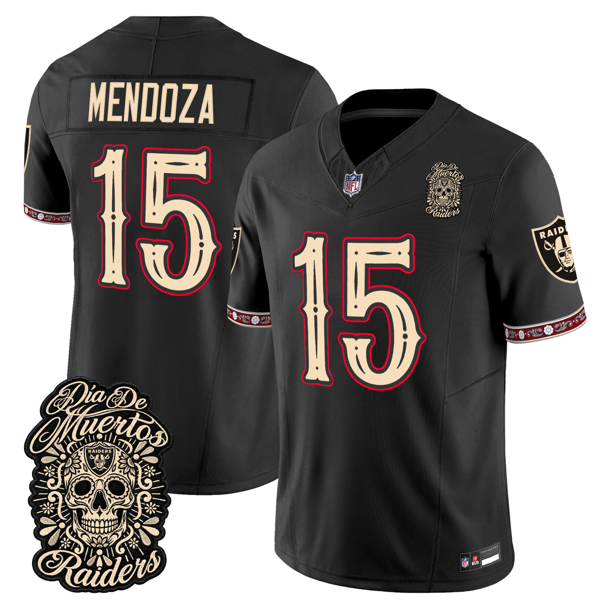 Las Vegas Raiders Día de los Muertos Vapor Limited Jersey - Stitched