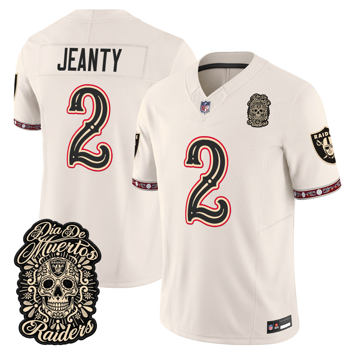 Las Vegas Raiders Día de los Muertos Vapor Limited Jersey - Stitched