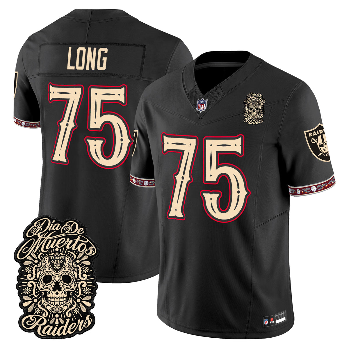 Las Vegas Raiders Día de los Muertos Vapor Limited Jersey - Stitched