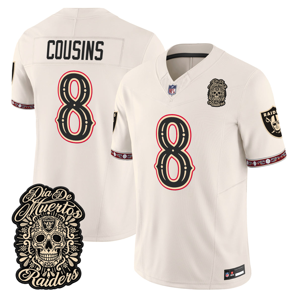 Las Vegas Raiders Día de los Muertos Vapor Limited Jersey - Stitched