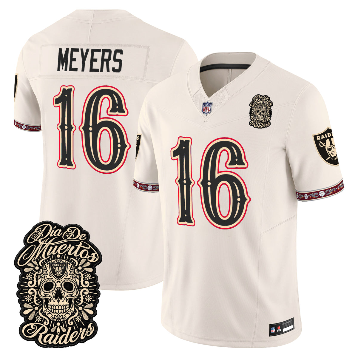 Las Vegas Raiders Día de los Muertos Vapor Limited Jersey - Stitched