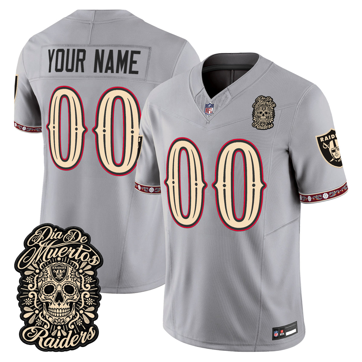 Las Vegas Raiders Día de los Muertos Vapor Limited Custom Jersey - Stitched
