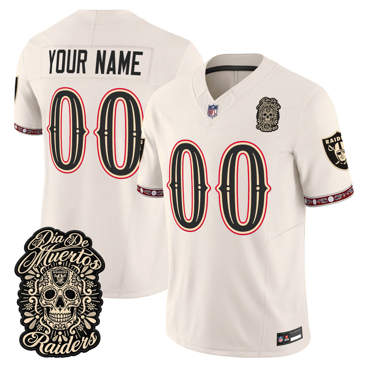 Las Vegas Raiders Día de los Muertos Vapor Limited Custom Jersey - Stitched