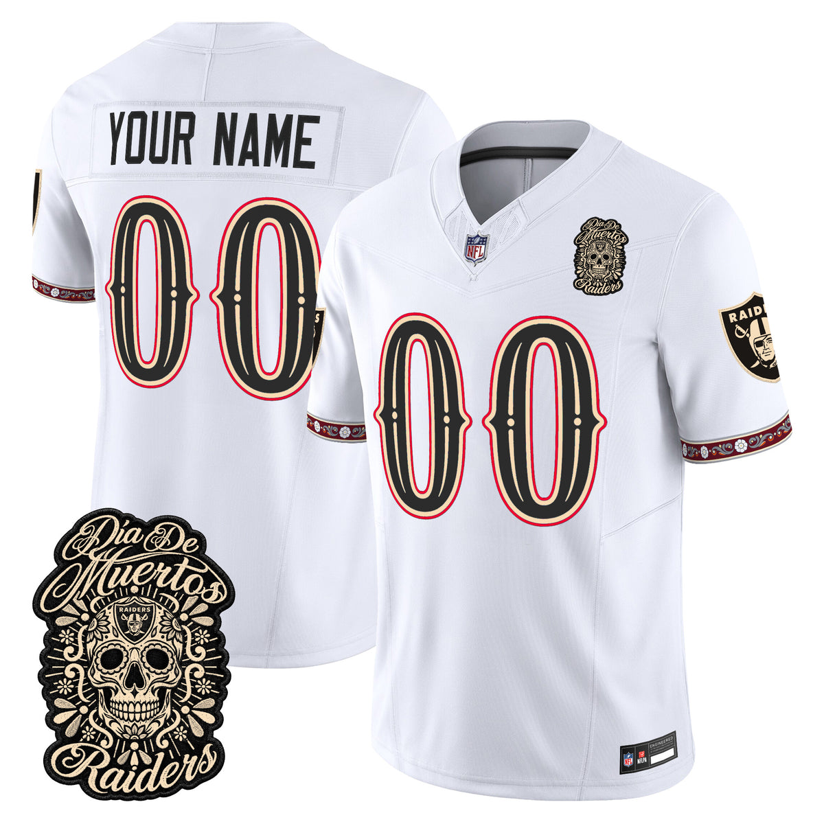 Las Vegas Raiders Día de los Muertos Vapor Limited Custom Jersey - Stitched