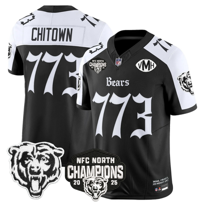 CHI 'Gothic Midway Legacy' NFC North Champions Patch Vapor Limited Jersey - All Stitched