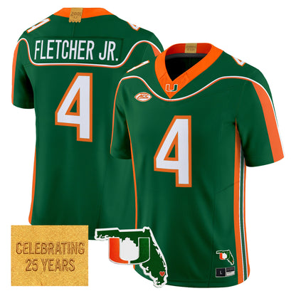 Miami Hurricanes 2001 Throwback Vapor Limited Jersey - Florida Patch - Stitched
