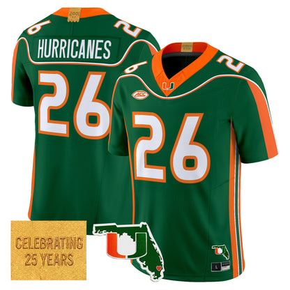 Miami Hurricanes 2001 Throwback Vapor Limited Jersey - Florida Patch - Stitched