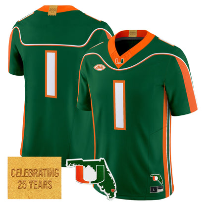 Miami Hurricanes 2001 Throwback Vapor Limited Jersey - Florida Patch - Stitched