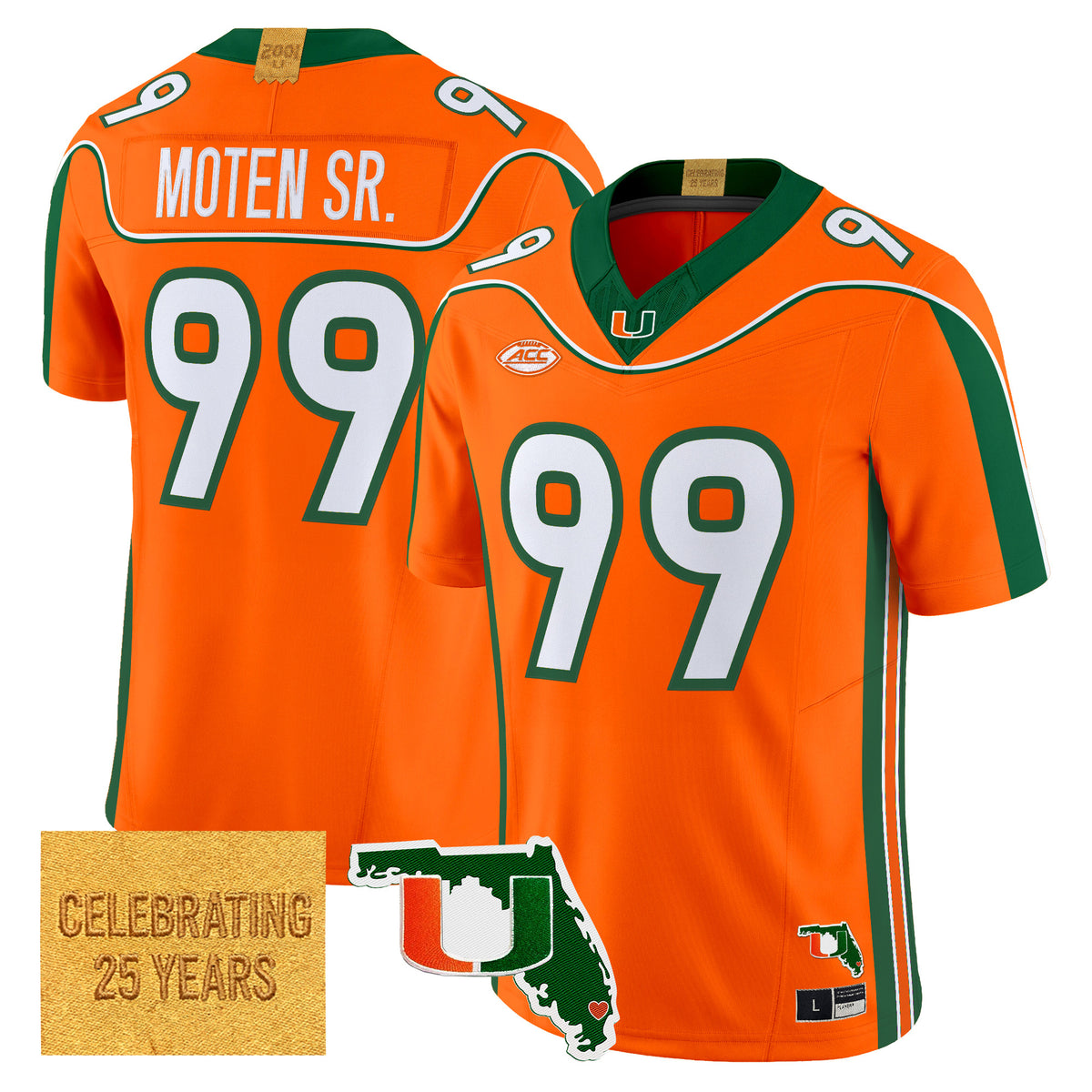 Miami Hurricanes 2001 Throwback Vapor Limited Jersey - Florida Patch - Stitched