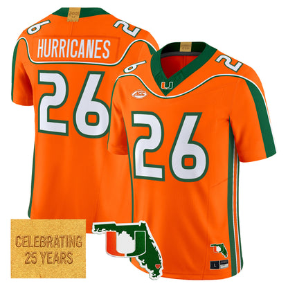Miami Hurricanes 2001 Throwback Vapor Limited Jersey - Florida Patch - Stitched