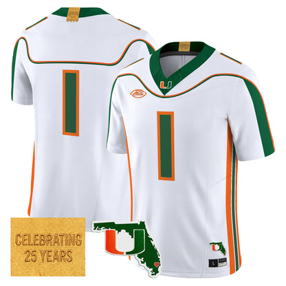 Miami Hurricanes 2001 Throwback Vapor Limited Jersey - Florida Patch - Stitched