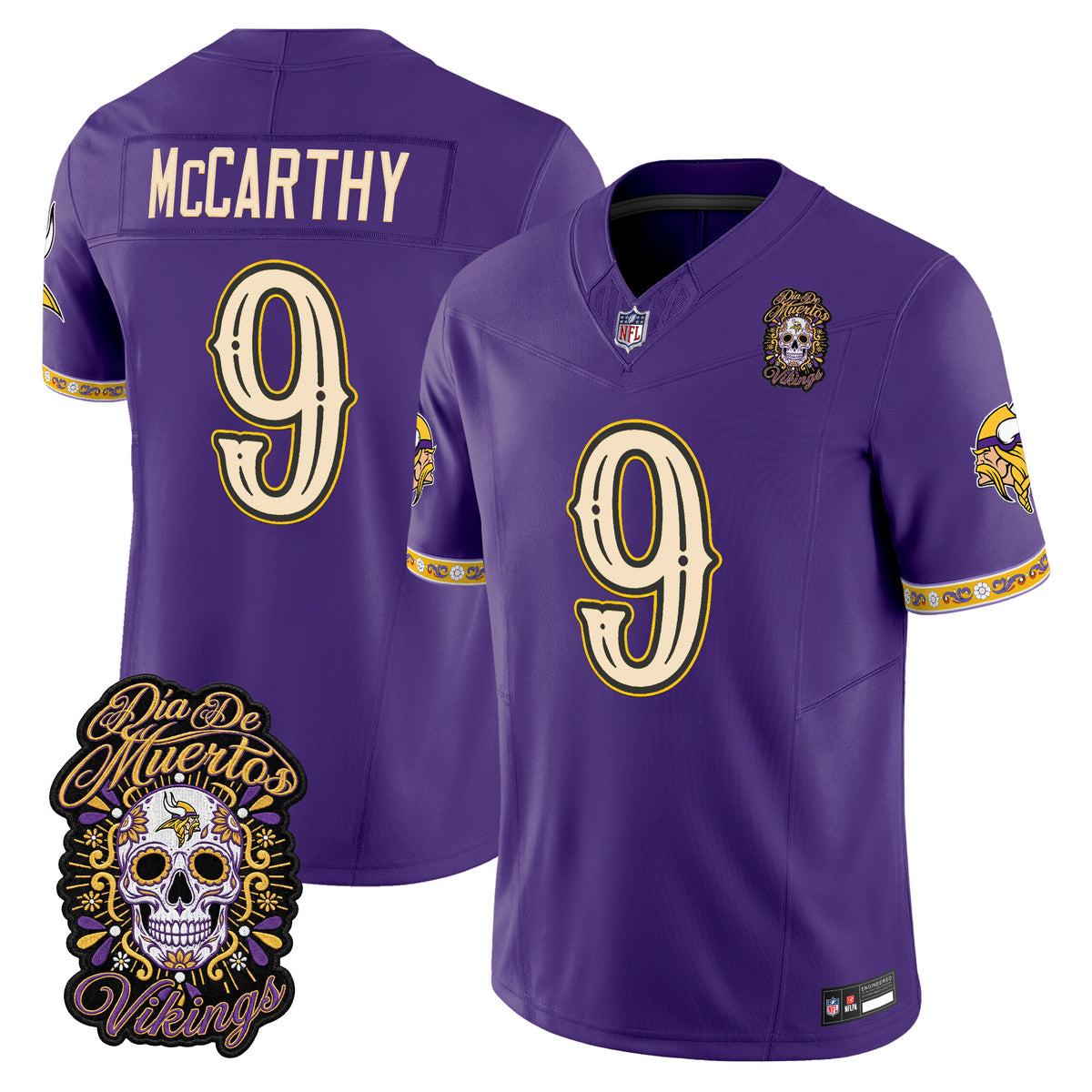 Minnesota Vikings Día de los Muertos Vapor Limited Jersey - Stitched