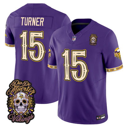 Minnesota Vikings Día de los Muertos Vapor Limited Jersey - Stitched