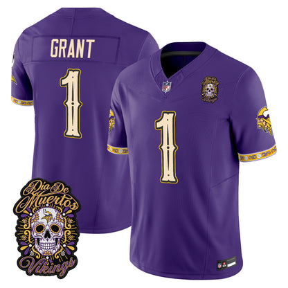 Minnesota Vikings Día de los Muertos Vapor Limited Jersey - Stitched