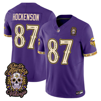 Minnesota Vikings Día de los Muertos Vapor Limited Jersey - Stitched