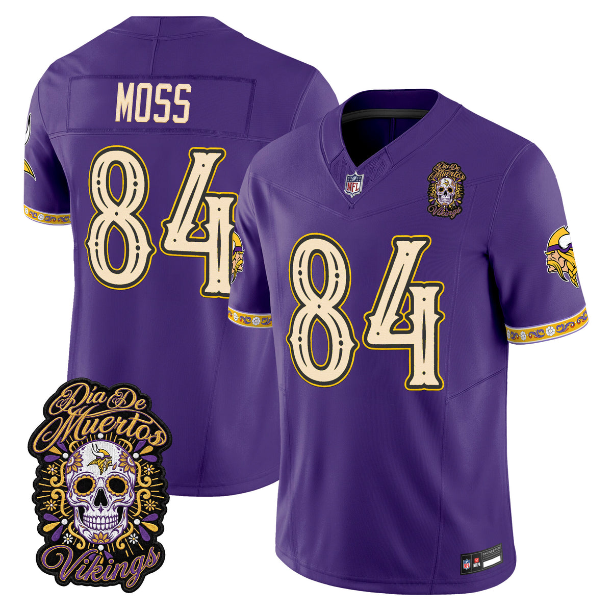 Minnesota Vikings Día de los Muertos Vapor Limited Jersey - Stitched