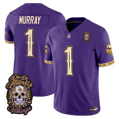 Minnesota Vikings Día de los Muertos Vapor Limited Jersey - Stitched