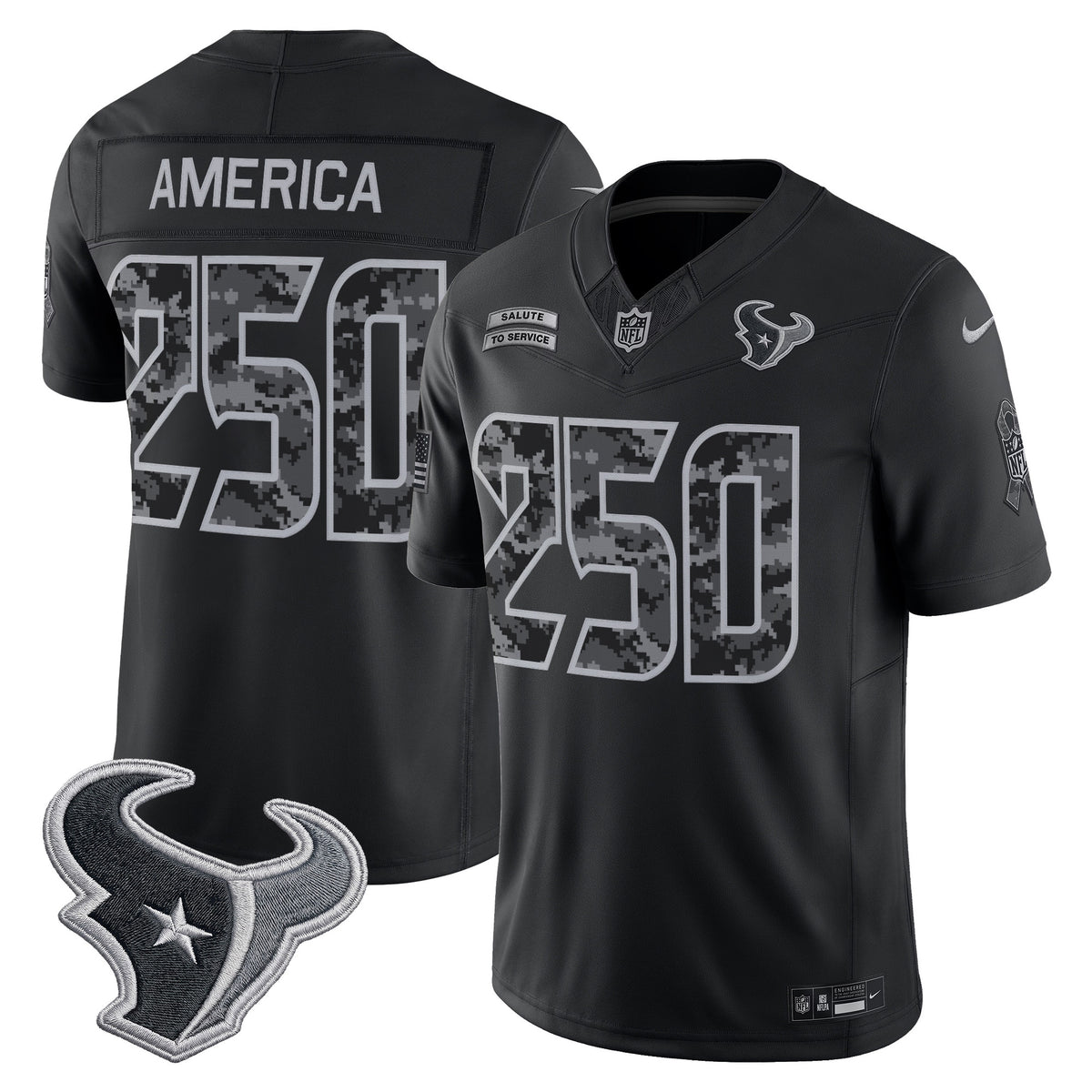 Houston Texans 2026 Salute to Service Vapor Limited Jersey - Stitched