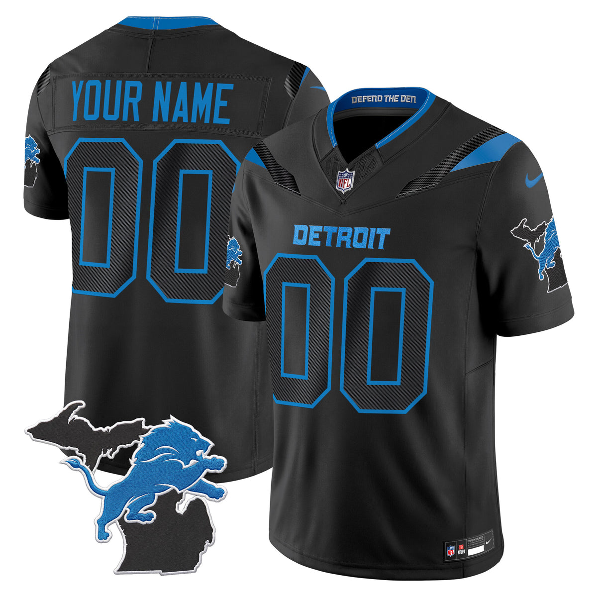 Detroit Lions 2026 "Rivalries" Vapor Limited Custom Jersey - Michigan Patch - Stitched