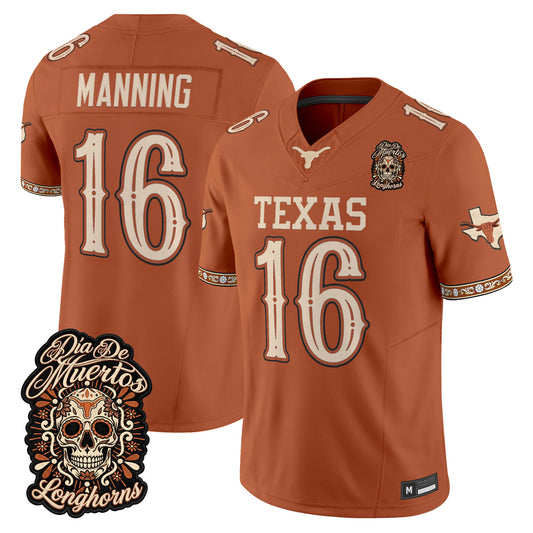  Texas Longhorns Día de los Muertos Vapor Limited Jersey - Stitched