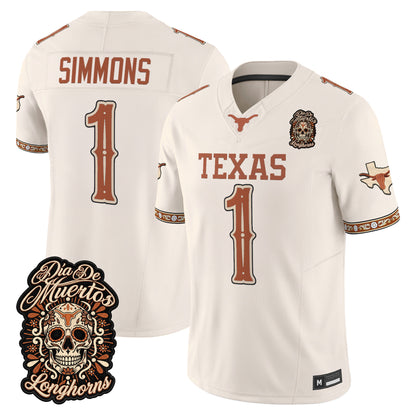  Texas Longhorns Día de los Muertos Vapor Limited Jersey - Stitched